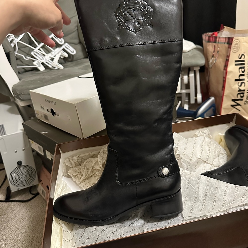 Franco Sarto Black Over the Knee Boots